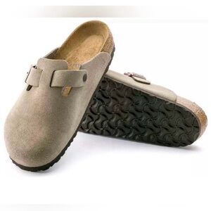 Birkenstock Taupe Boston Clogs